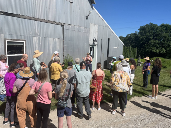 Group of people attending an NSAS Farm Tour